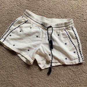 White festival shorts